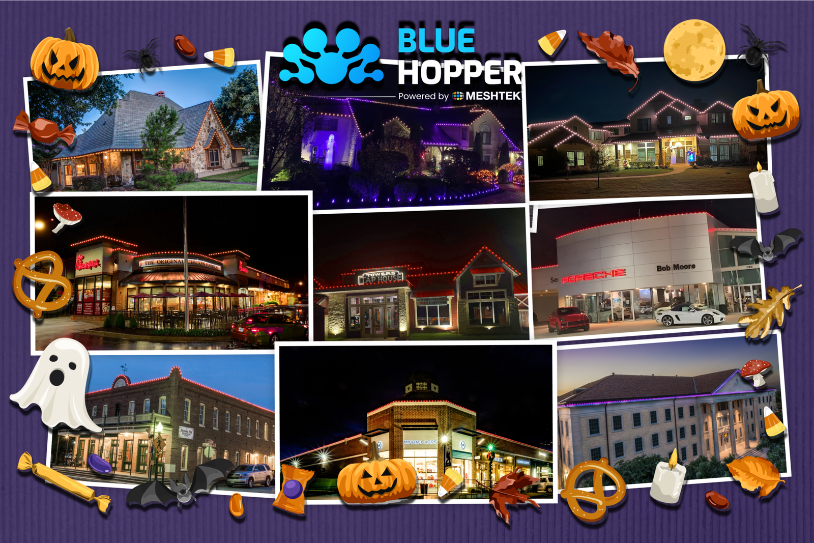 Spooky Lighting Ideas with Permanent christmas Lighting for Halloween