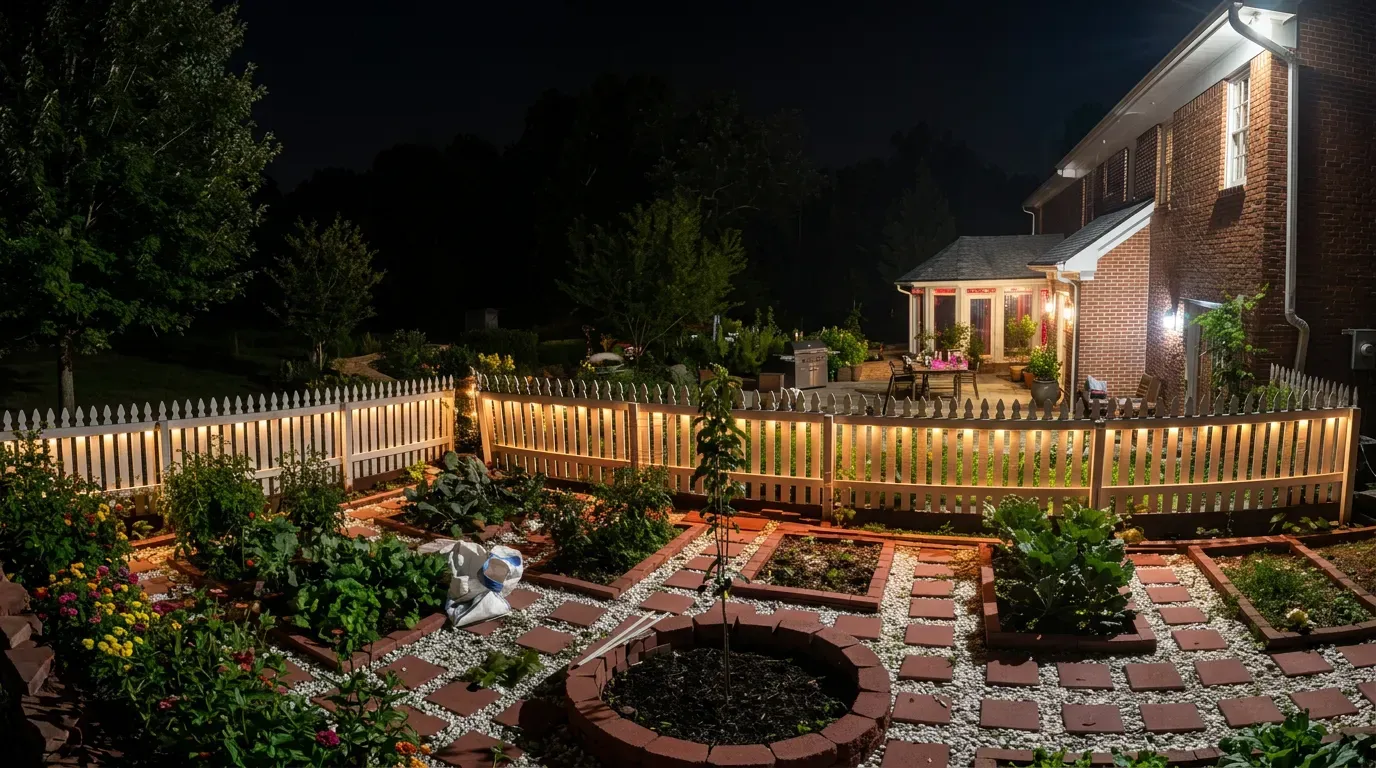 outside lights for fence