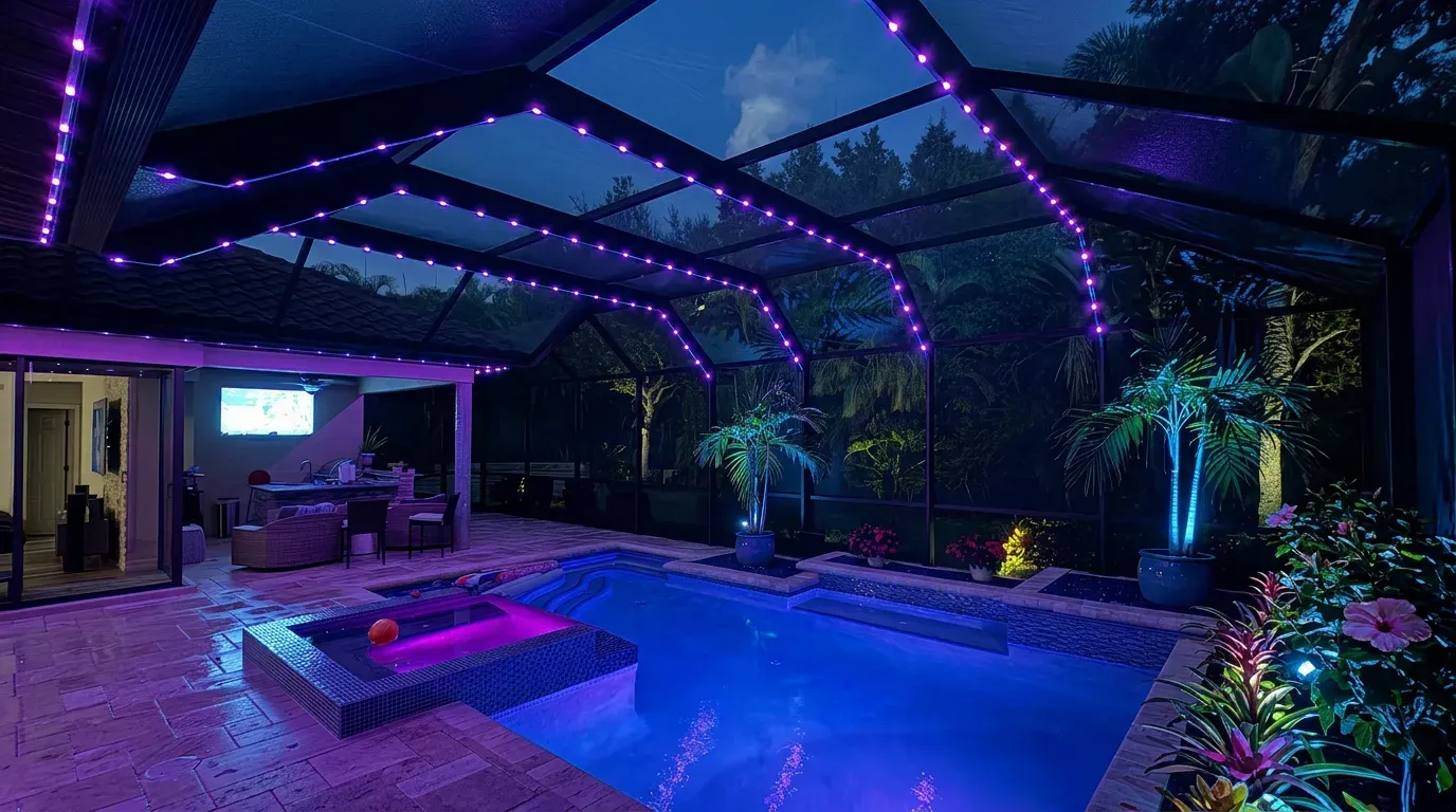 Municipal Pool Cage Lighting Installation Excellence