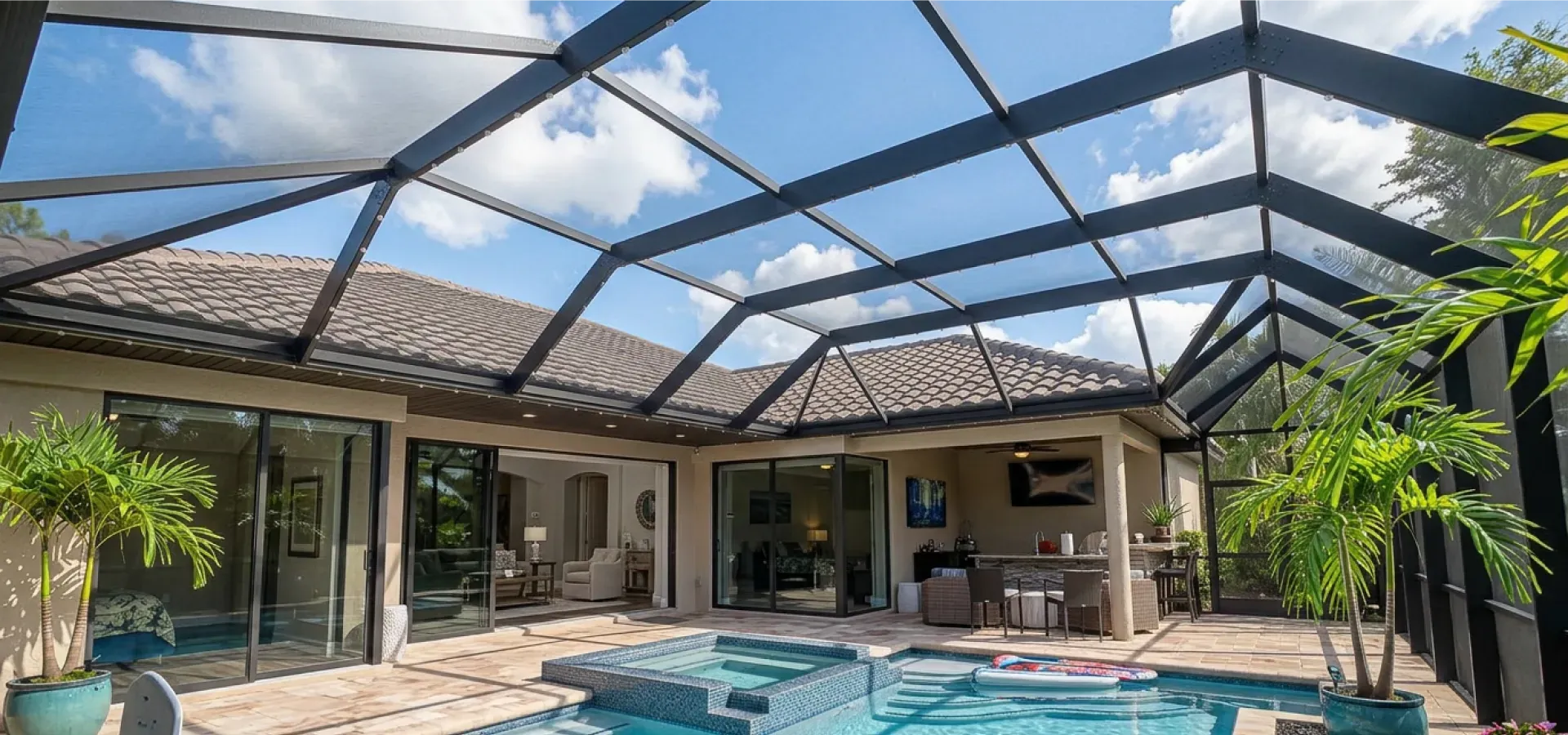 pool cage lighting