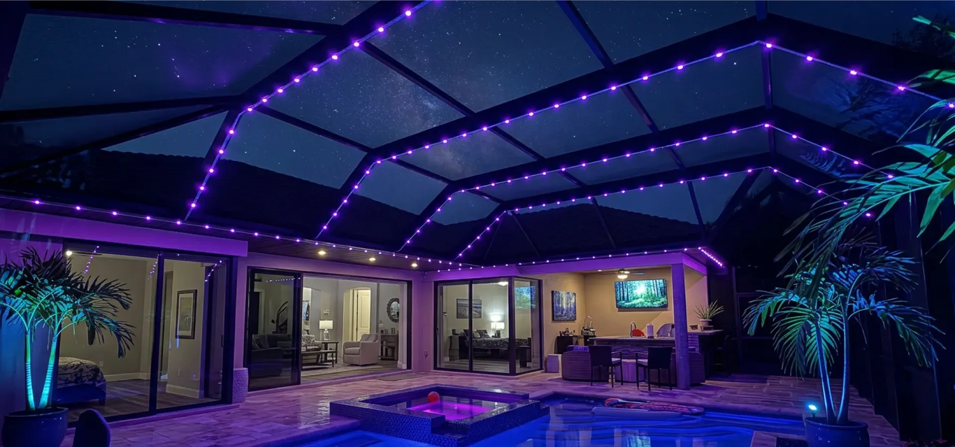 pool cage lighting