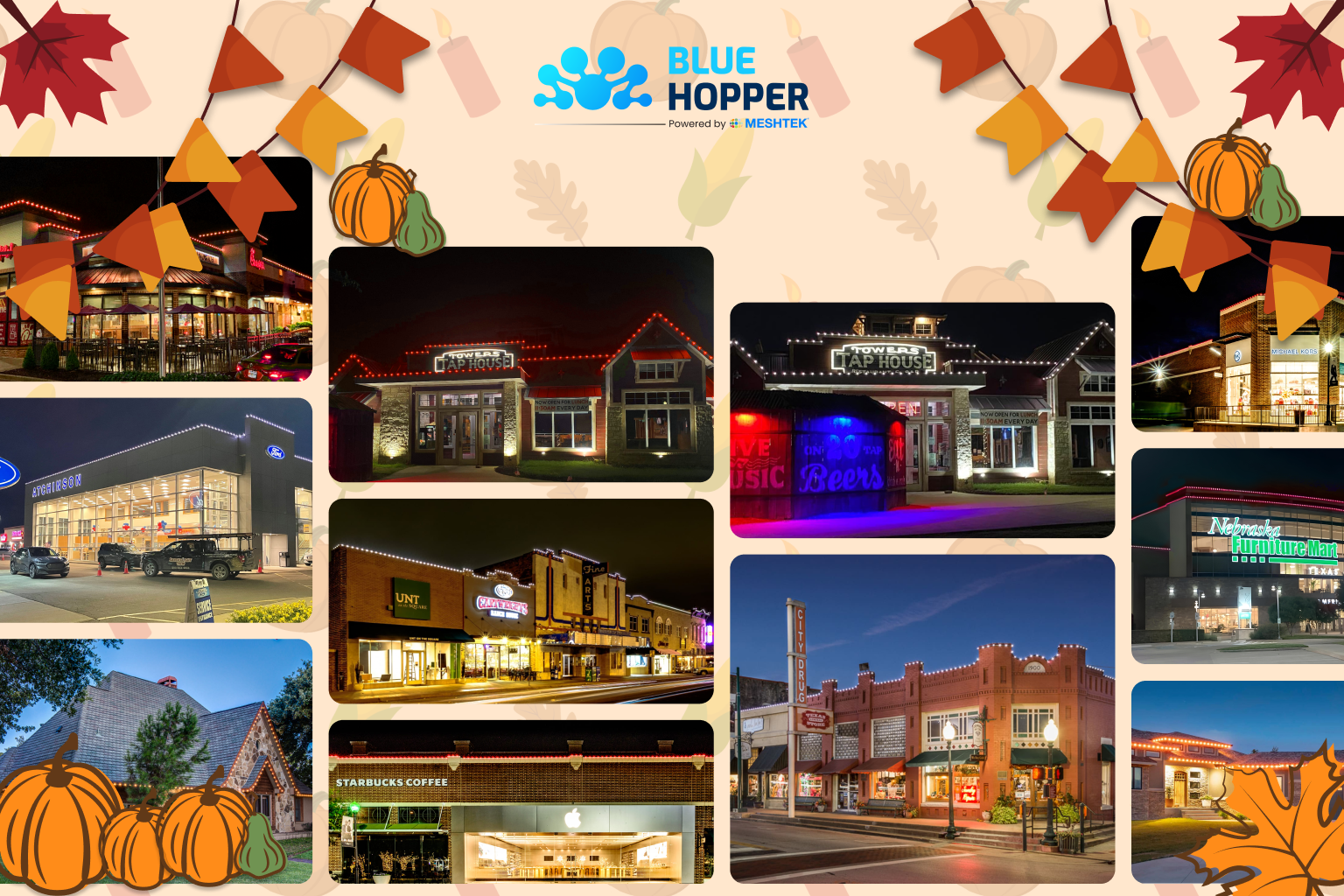 halloween-blog | BlueHopper Styling Your Home with Permanent Roofline Lighting This Thanksgiving
