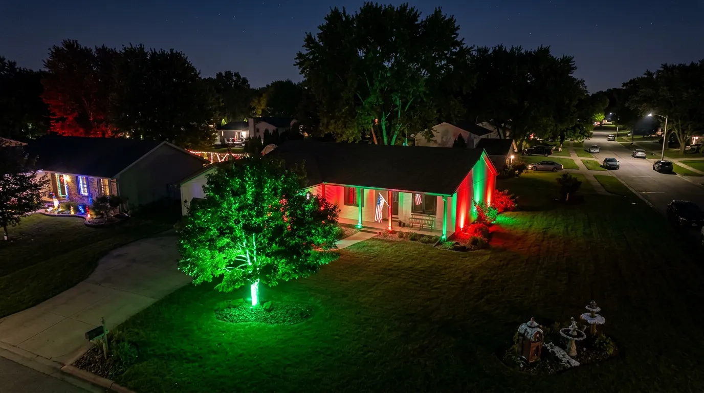 Elegant Residential Outdoor Color Changing Landscape Lighting