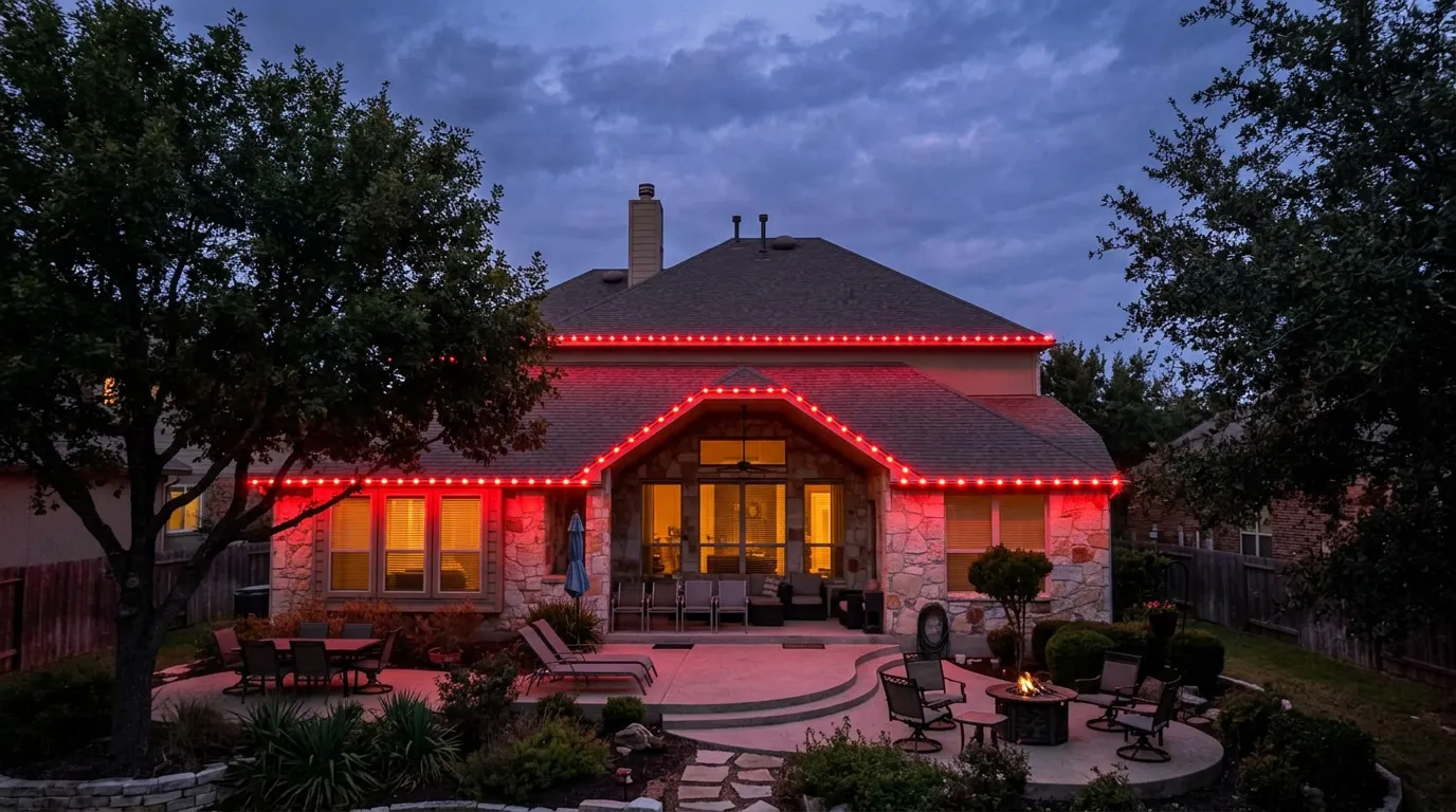 residential valentine day lights