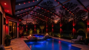 Spectra Pool Cage Application outdoor lighting