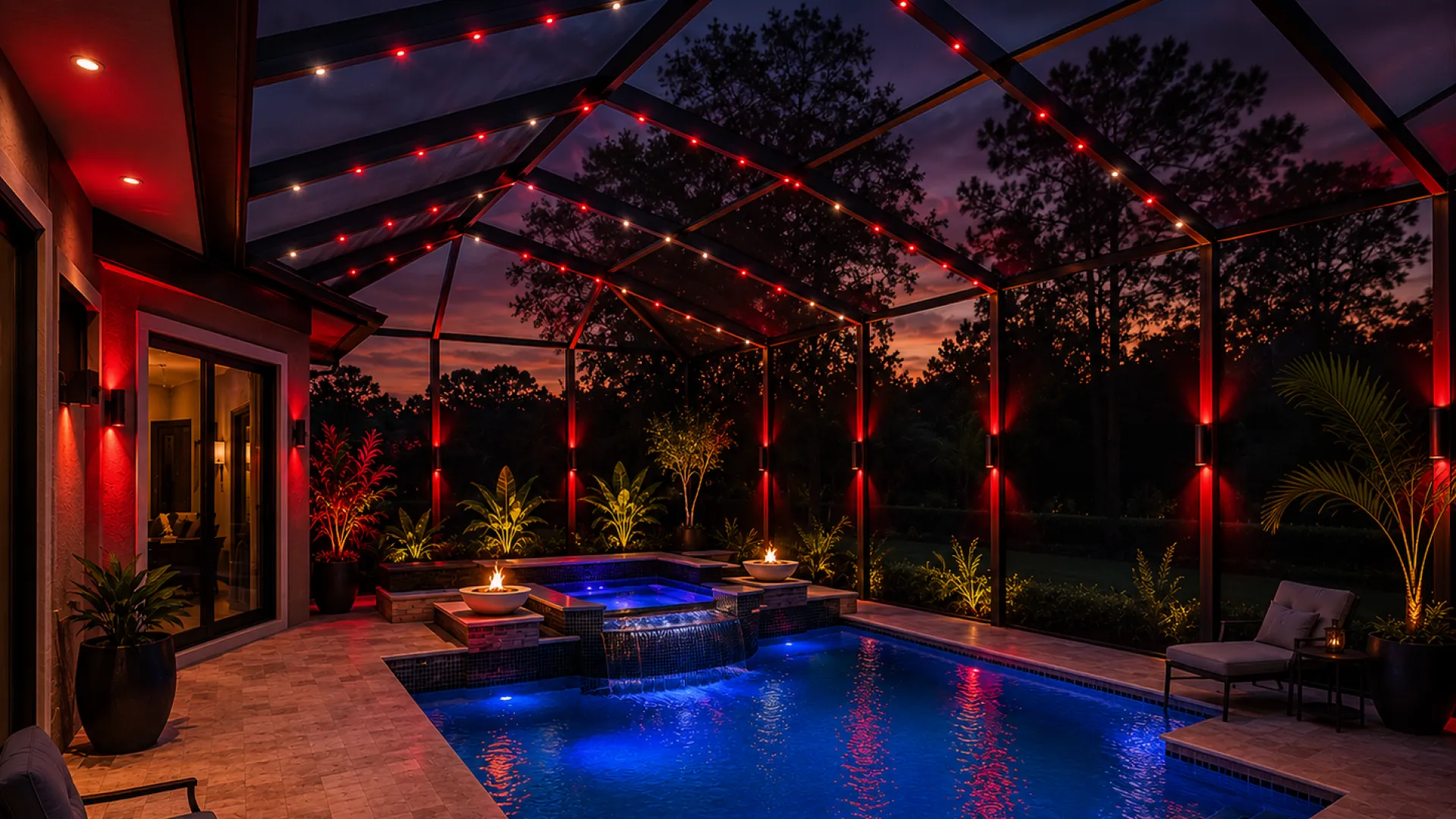 pool enclosure lighting