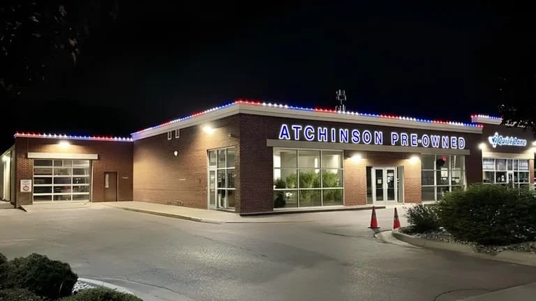 Auto Repair Shops Use Permanent Outdoor Lighting